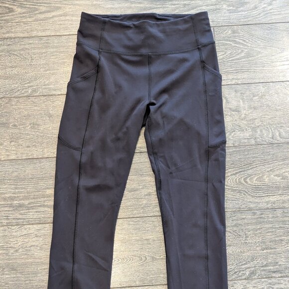 Lululemon Women's 6 Invigorate High Rise Tight Legging 25” Black media pockets - Picture 2 of 11